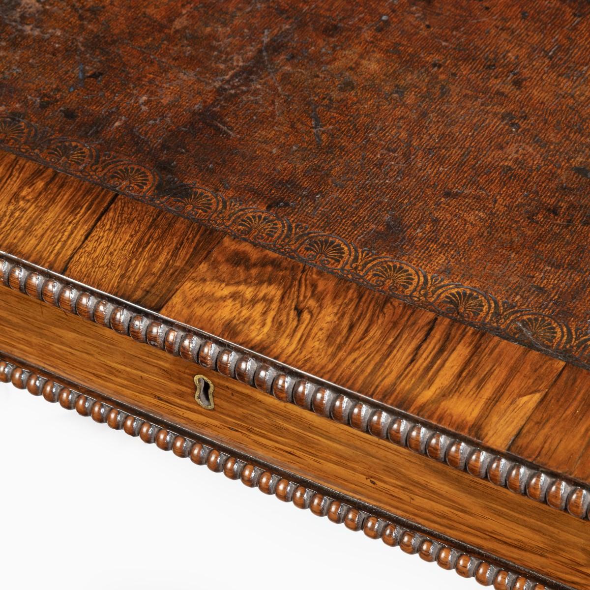 William IV rosewood free-standing end support table