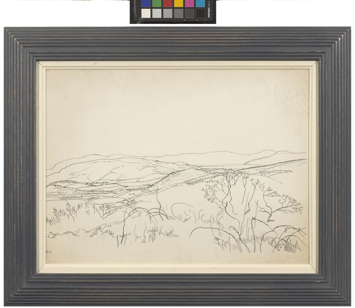 Albert Daniel Rutherston (Rothenstein) (1881-1953) Pen and Indian Ink Landscape Study