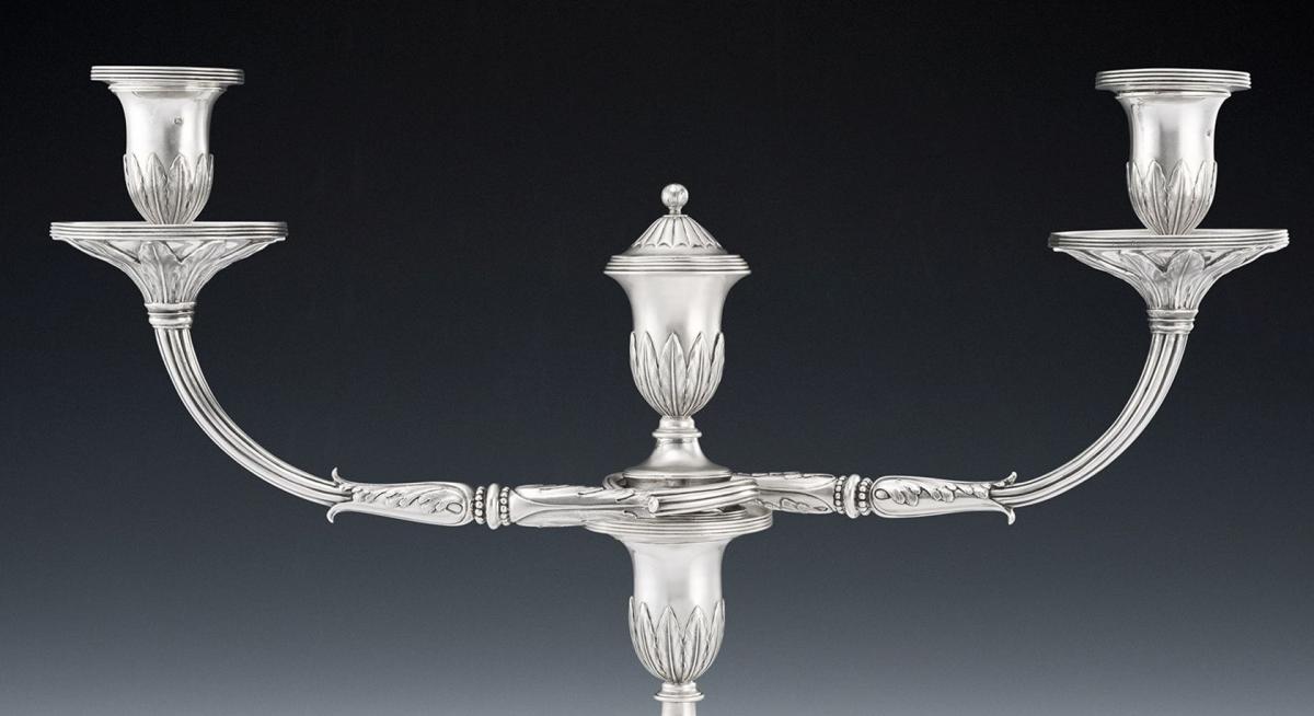An important and exceptional George III Candelabrum made in London in 1793 by Edward Fernell