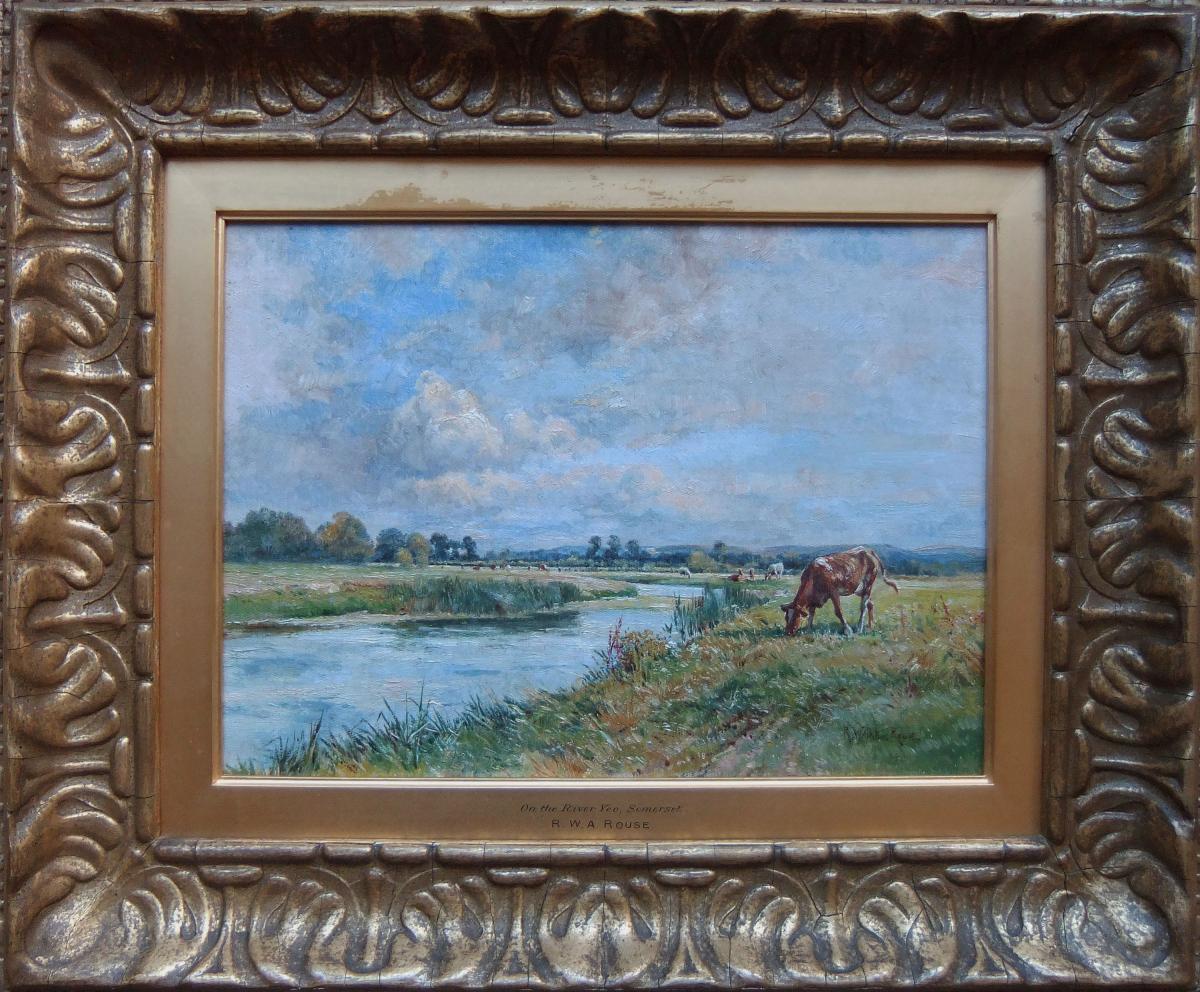 oil painting landscape Somerset Ilchester River Yeo