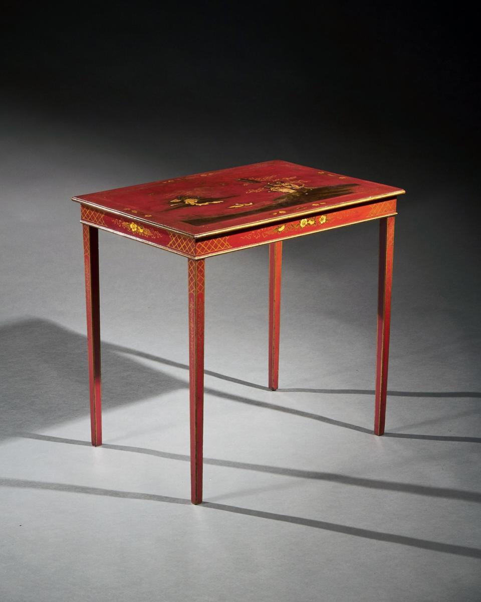 19th Century Red Japanned Occasional Table