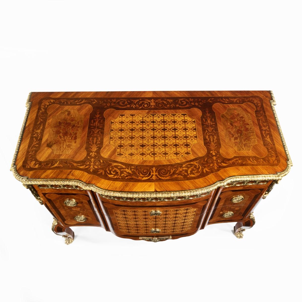 French kingwood marquetery commode