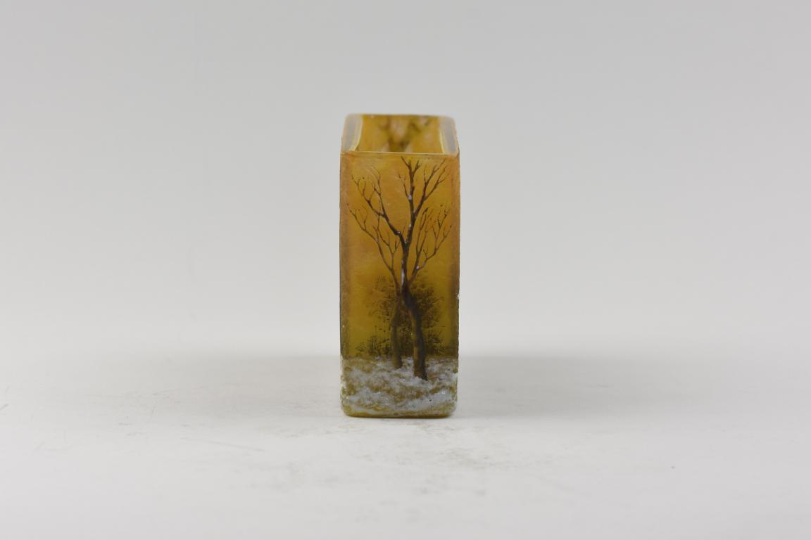 Daum Winter landscape vase