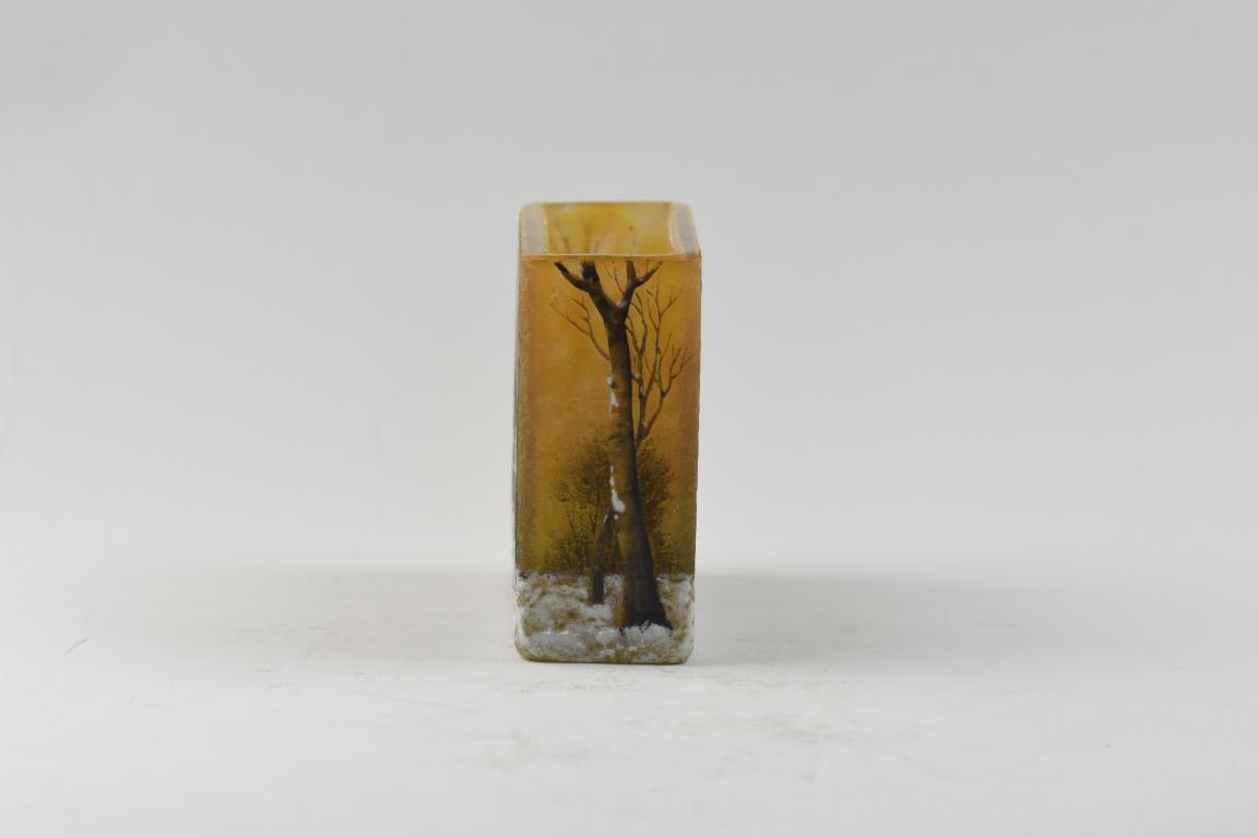 Daum Winter landscape vase
