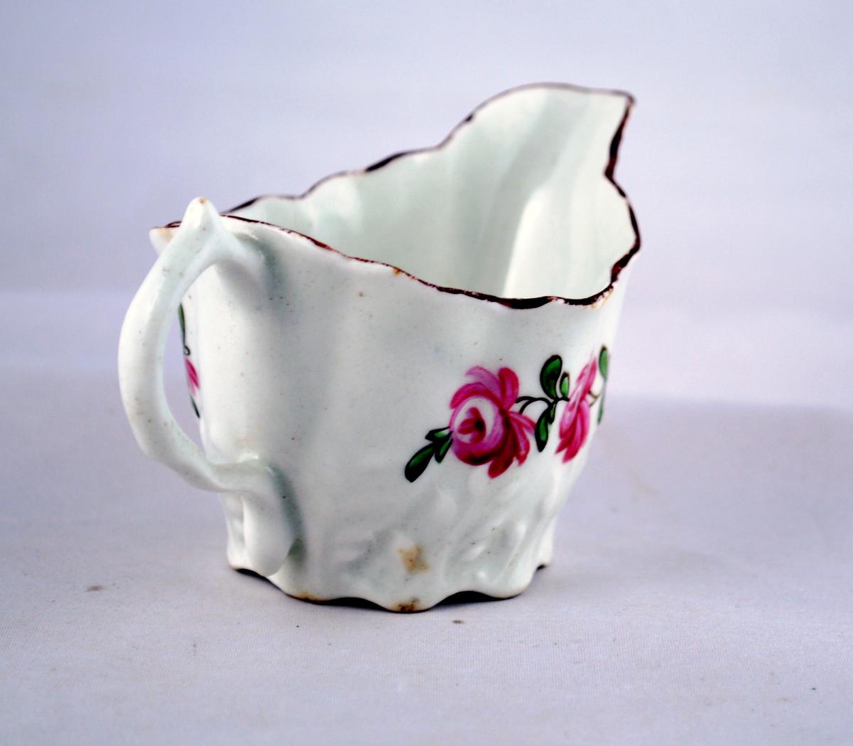 Lowestoft Porcelain Chelsea Ewer-form Cream Boat