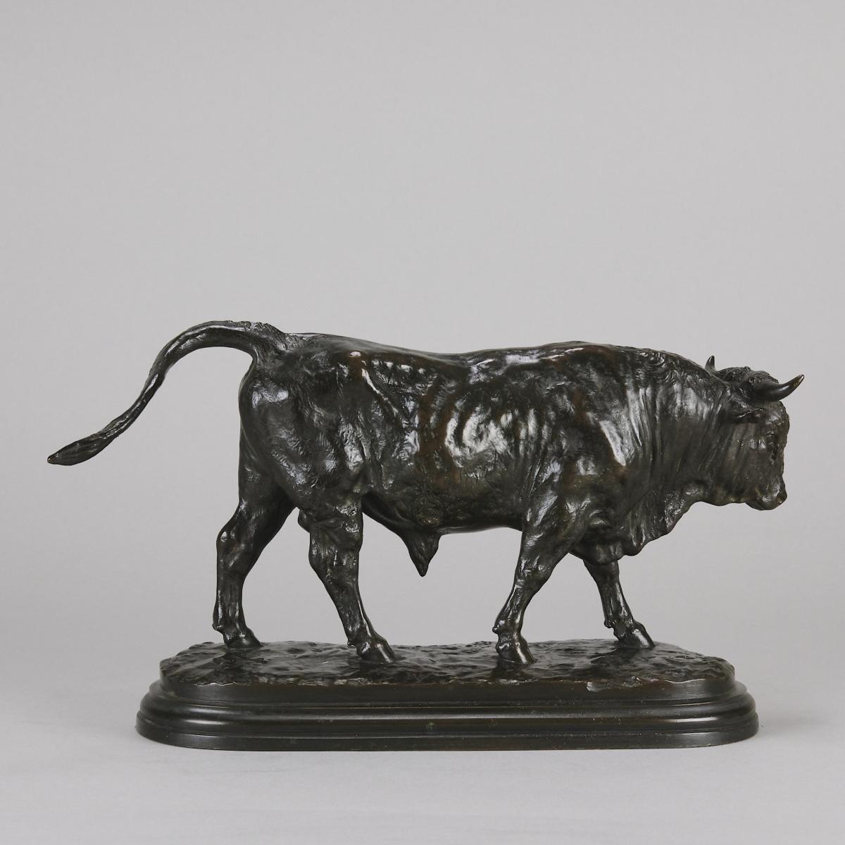 French Art Nouveau Animalier bronze entitled "Taureau Debout" by Rosa Bonheur - Circa 1870
