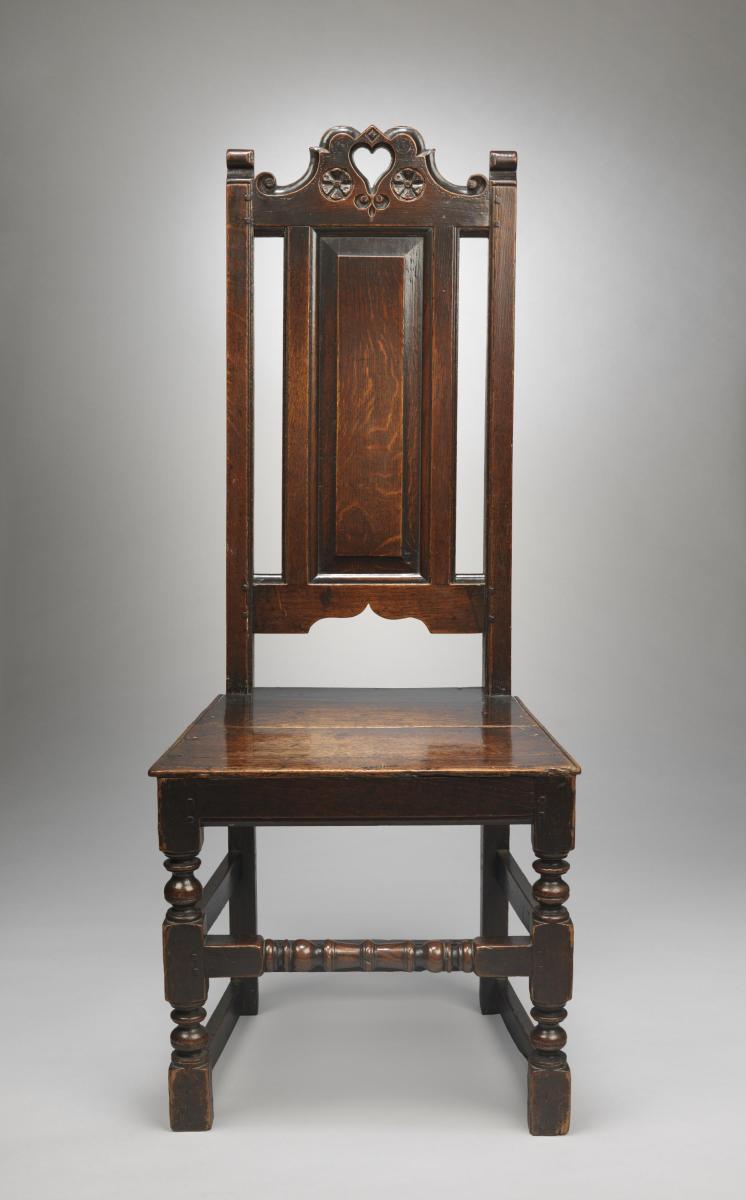William and Mary Period Panel Back Side Chair
