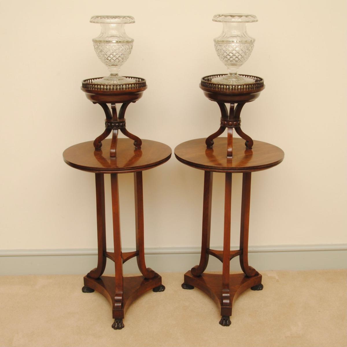 An Unusual and Smart Pair Of Regency Mahogany Stands