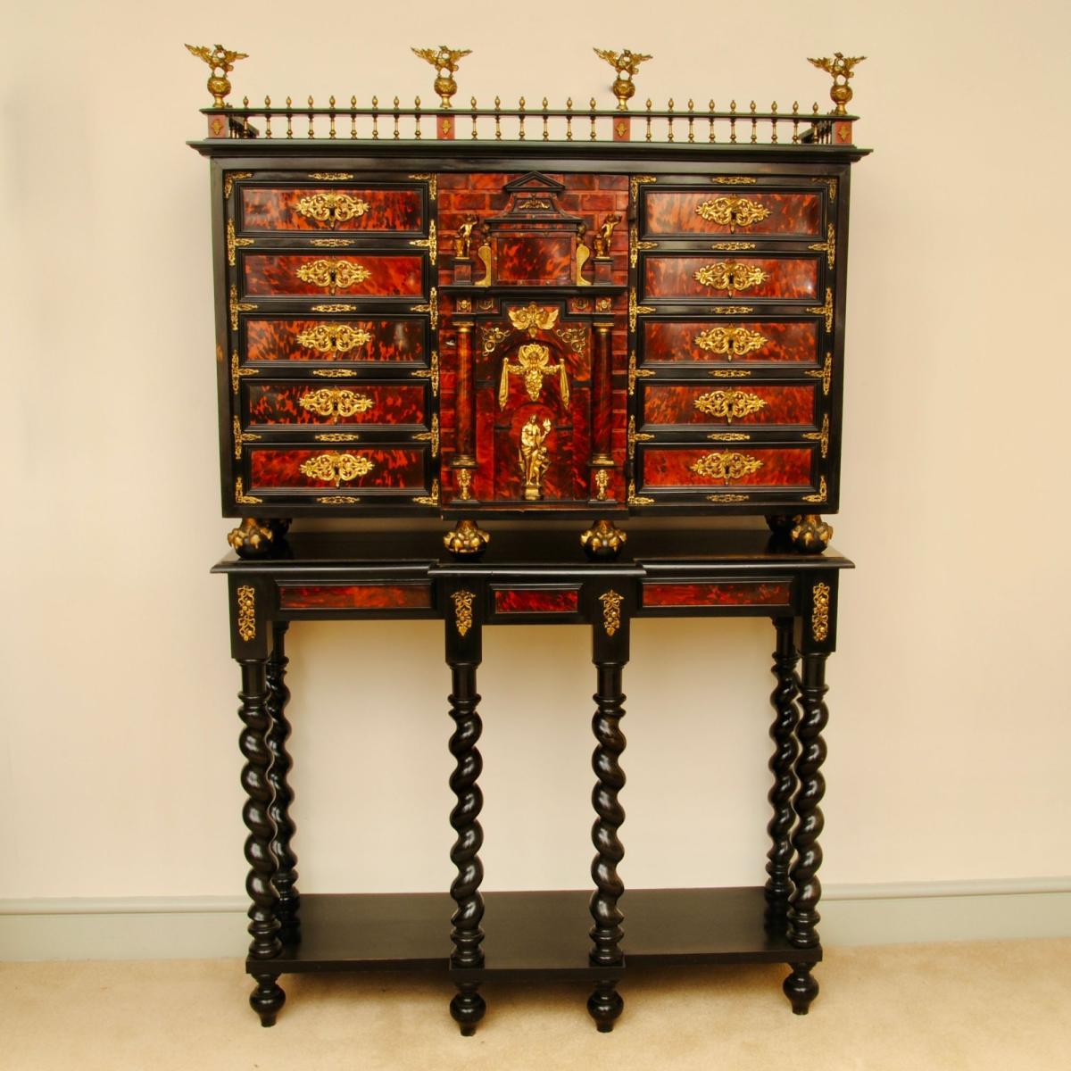 Stunning Late 17th Century Spanish Tortoiseshell Cabinet