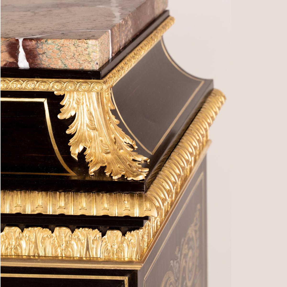 An Impressive Marquetry Inlaid Cabinet In the Louis XIV Manner