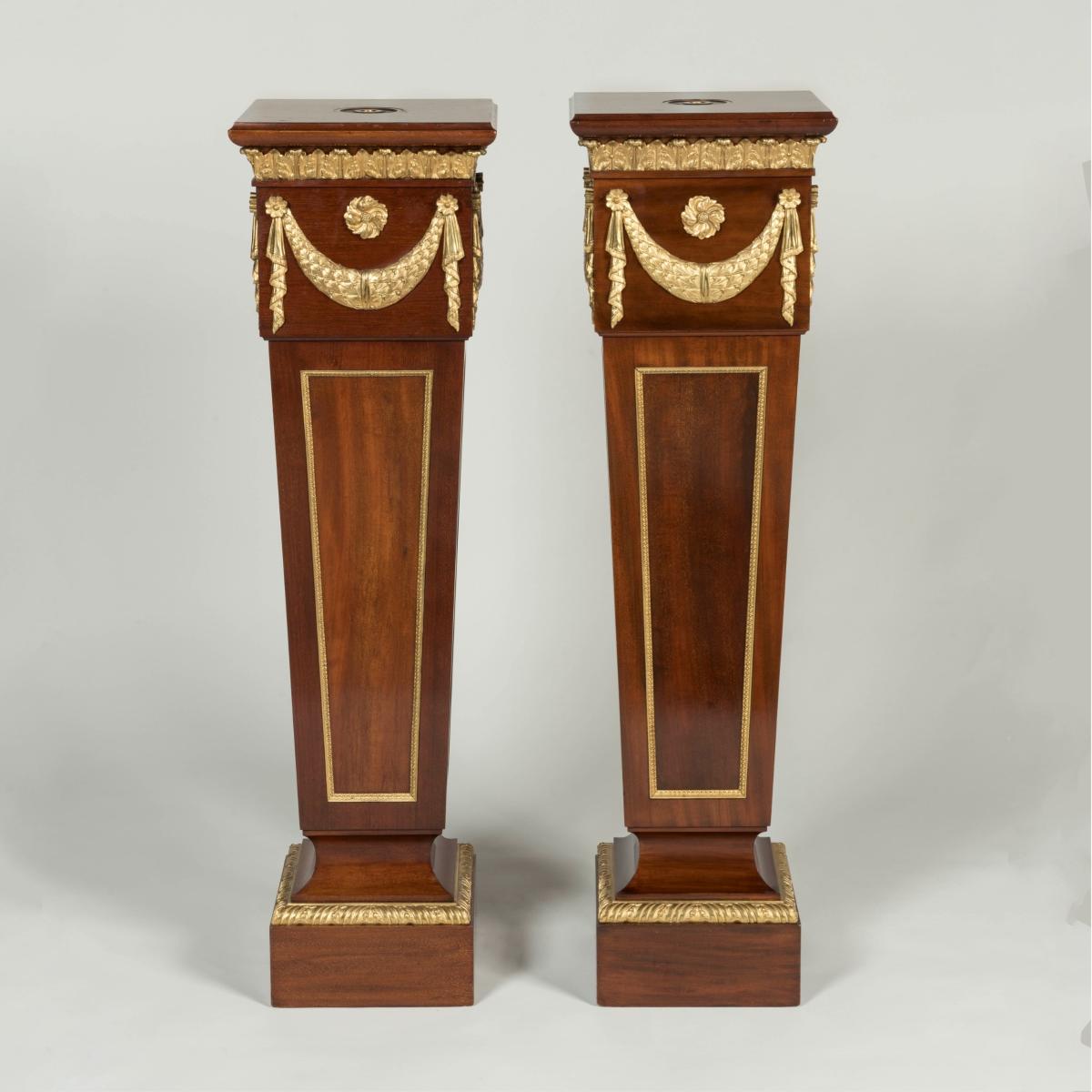 Ormolu-Mounted Pedestals By Trollope & Sons