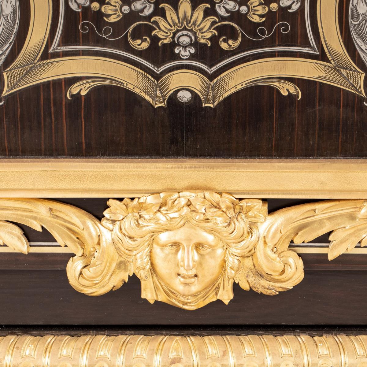 An Impressive Marquetry Inlaid Cabinet In the Louis XIV Manner