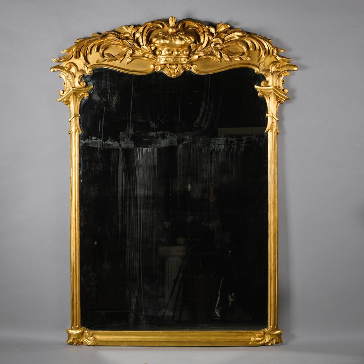 Unusual Carved Giltwood Mirrorr
