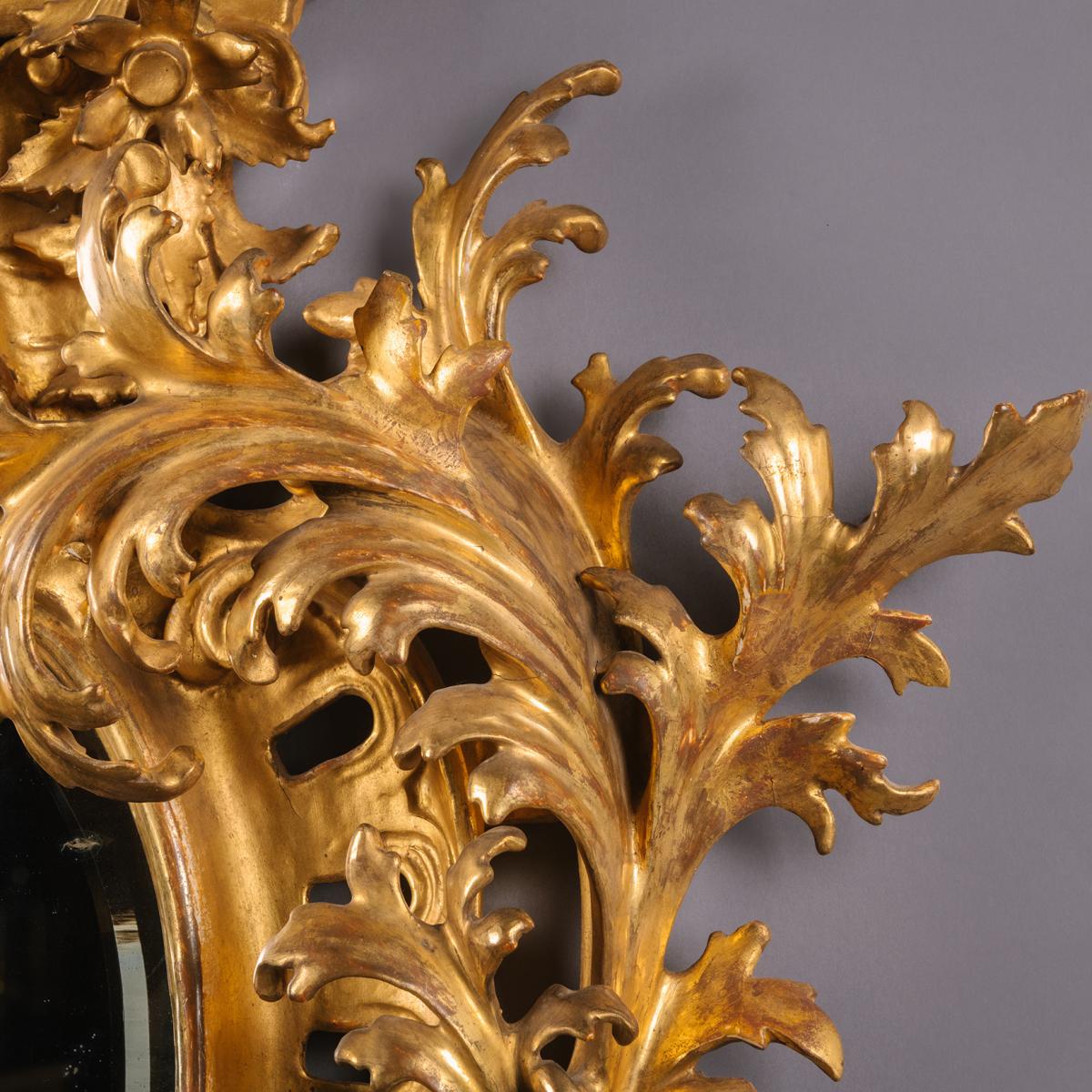 Florentine Carved Giltwood Mirror