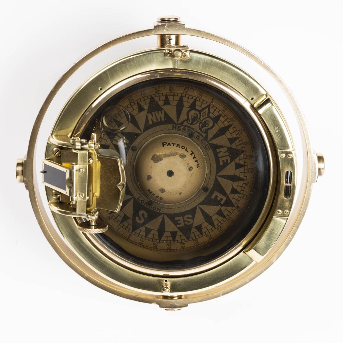 WWI era Patrol type ship’s wet card compass