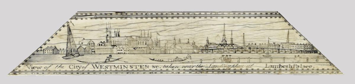 View of the City of WESTMINSTER &c. taken near the Landing place at Lambeth Palace from George Walpoole's New Universal British Traveller, 1784.