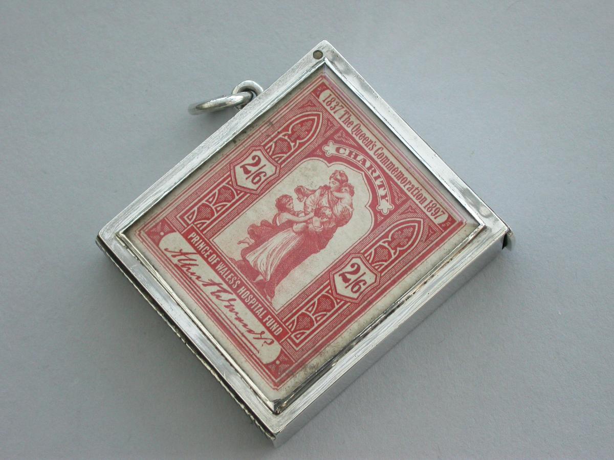 Victorian Silver Vesta Case, Prince of Wales's Hospital Fund Stamp