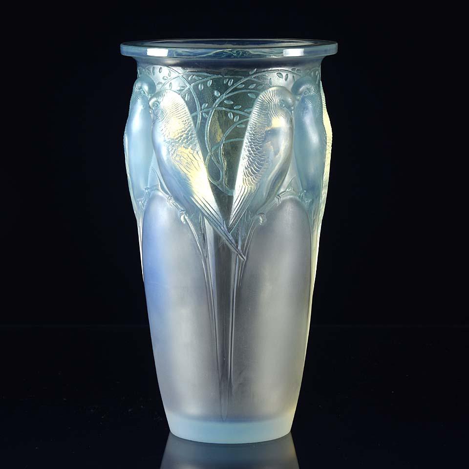 Early 20th Century glass vase entitled “Ceylan Vase” by René Lalique