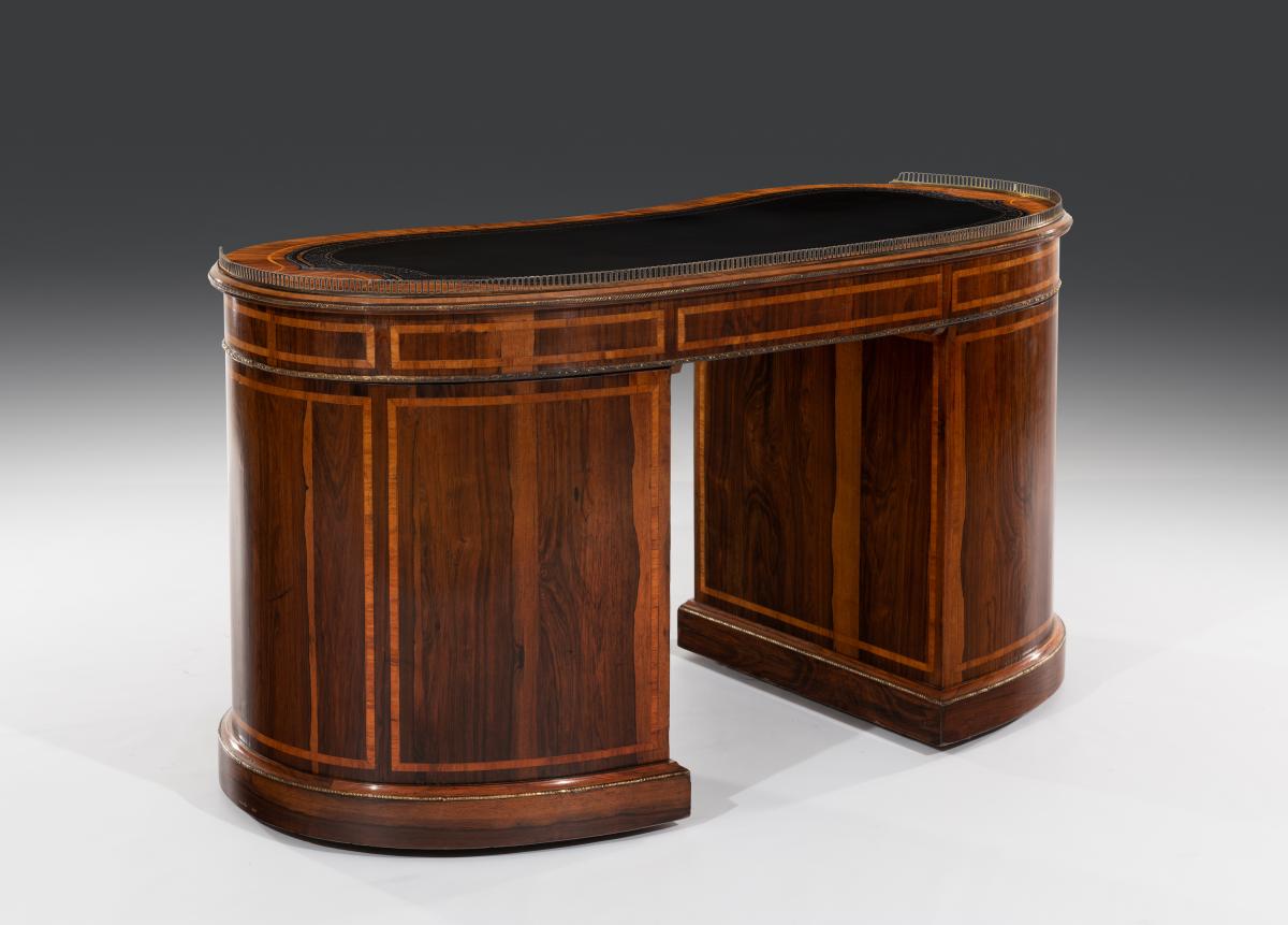 19th Century Kidney Shaped Desk - Rear