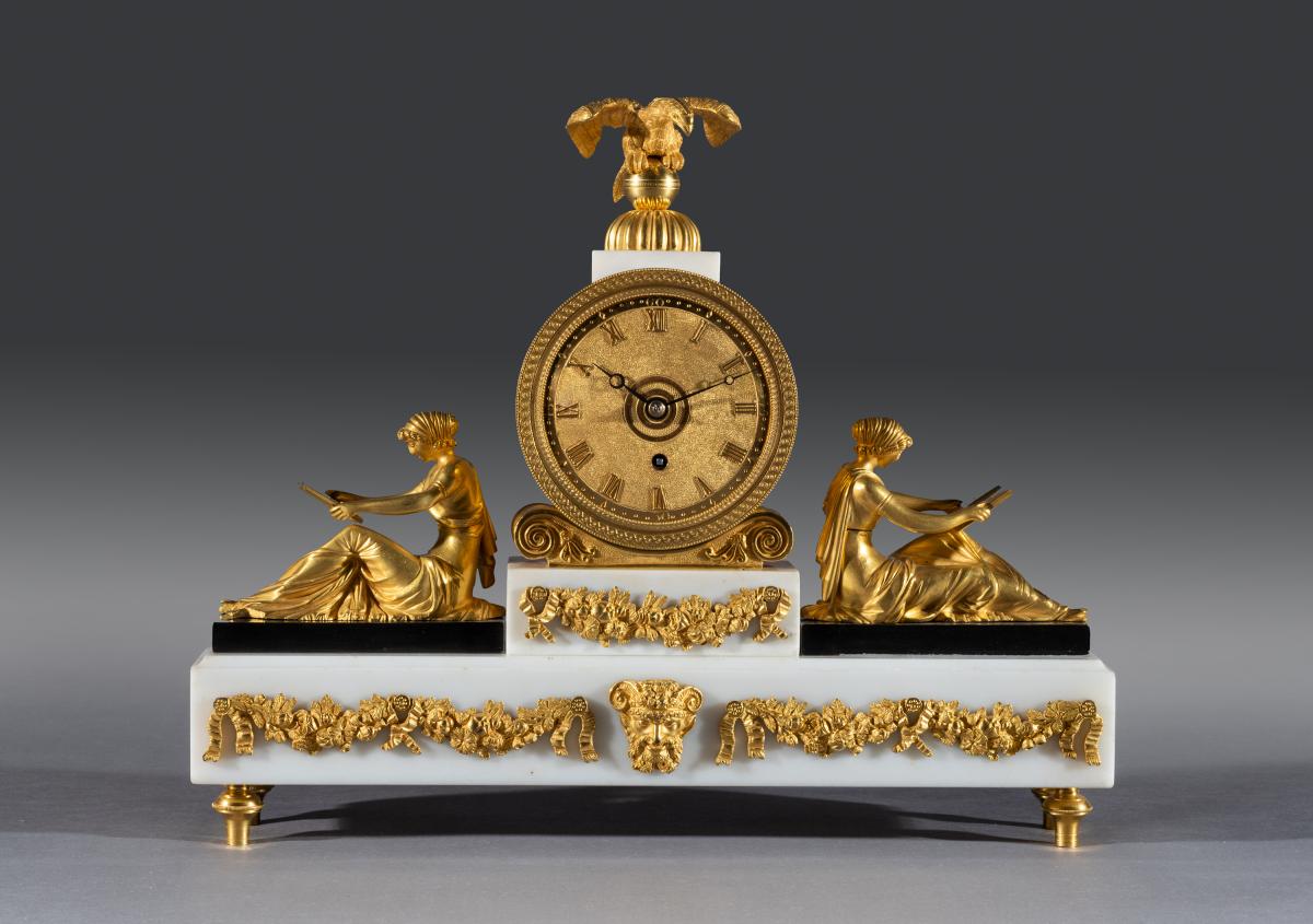Regency Bronze Mantel Timepiece - front