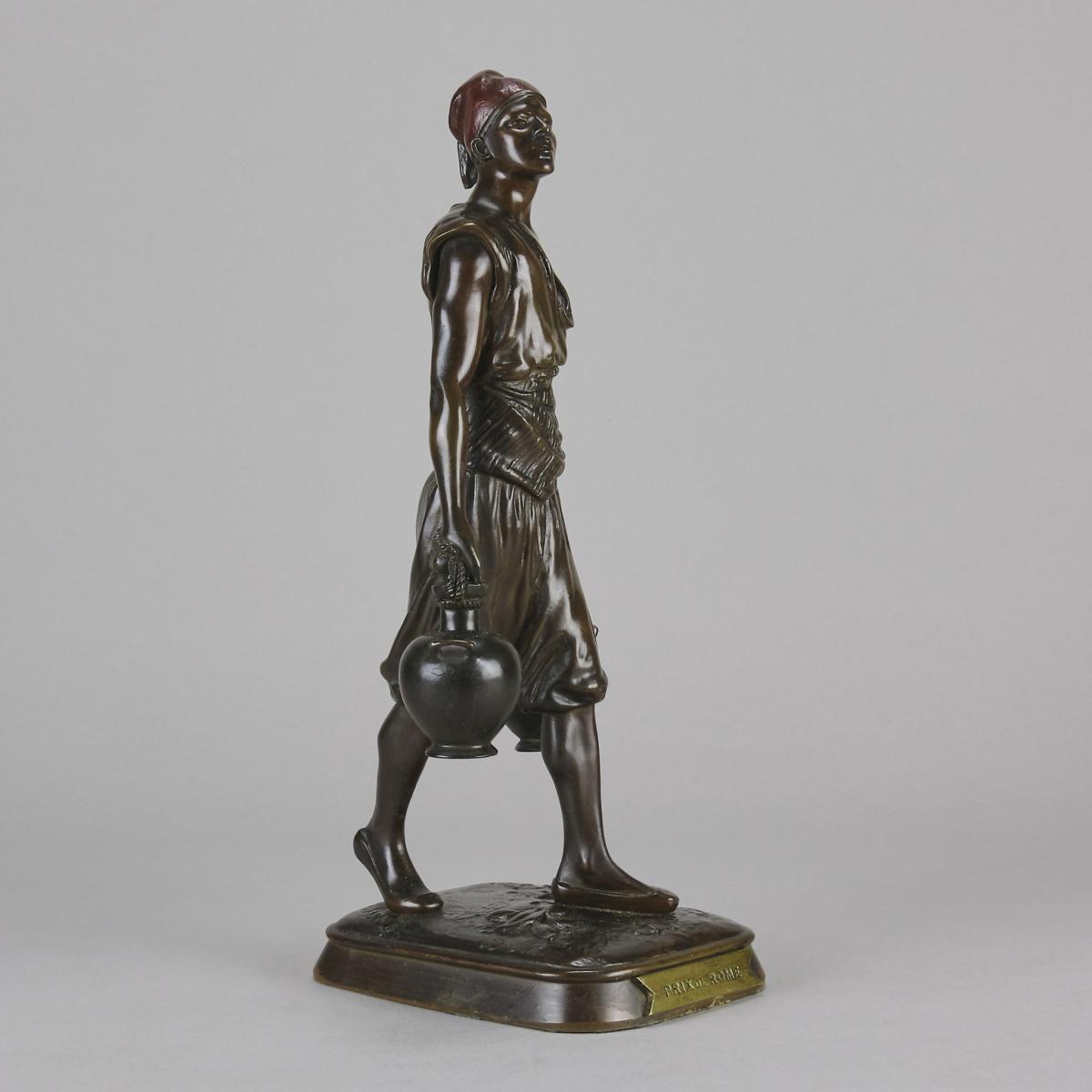 19th Century Art Nouveau bronze entitled "Le Porteur d'Eau Tunisien" by Marcel Debut
