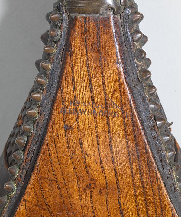 Nineteenth Century elm bellows by Alldays and Onions
