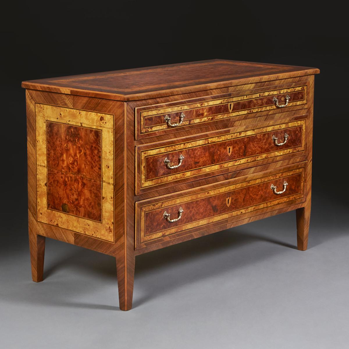 Late 18th Century Burr Wood Commode