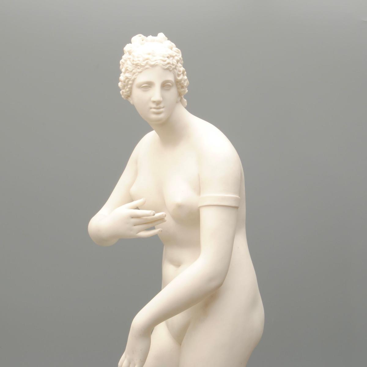 A Large Mid-19th Century Parian Figure of Diana
