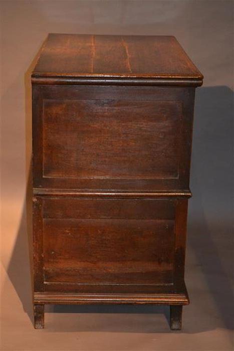 Charles II oak two part chest of drawers