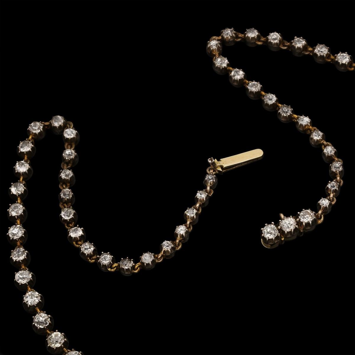 Victorian rivière diamond necklace