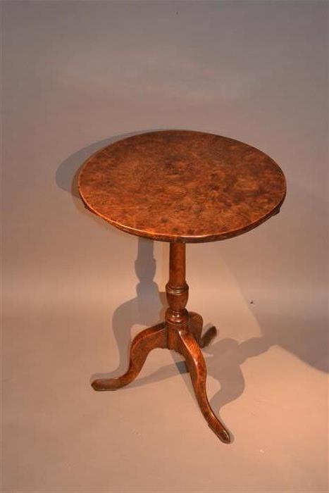 George III burr elm pedestal table