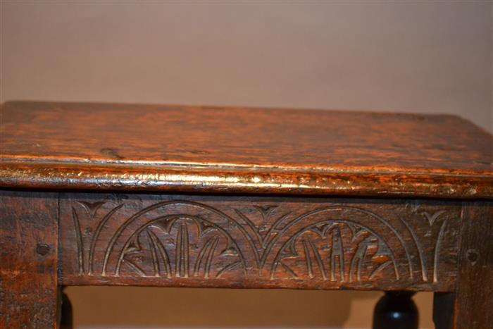 Charles I oak joint stool
