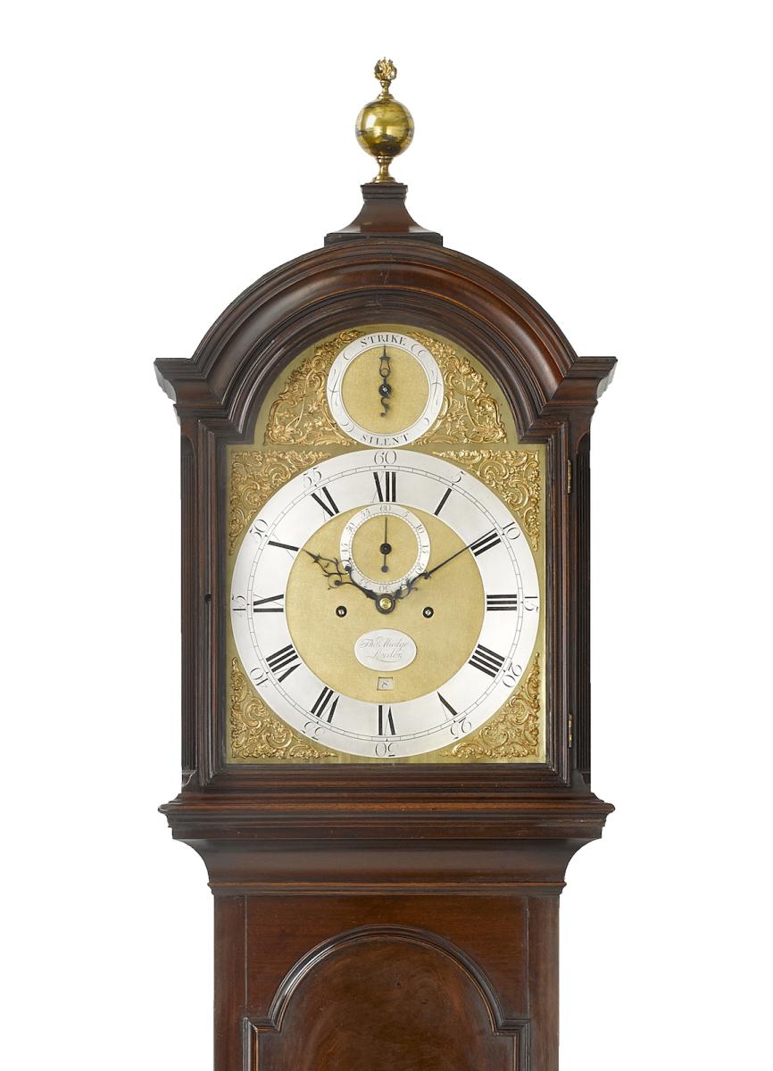 Thomas Mudge, important George III mahogany longcase clock
