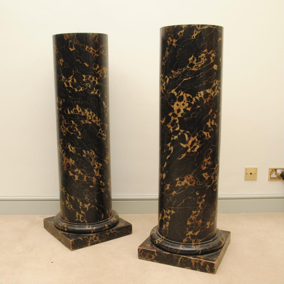 Mid 19th Century Simulated Marble Columns