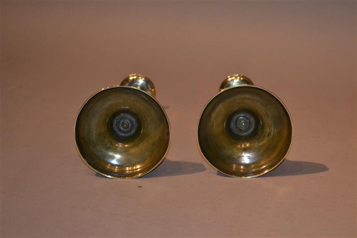 George III brass candlesticks