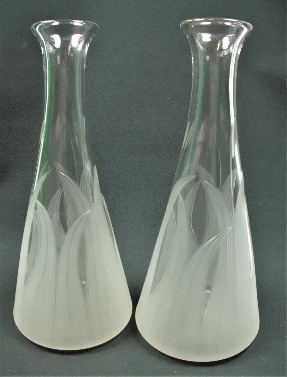 full size crystal glass carafes