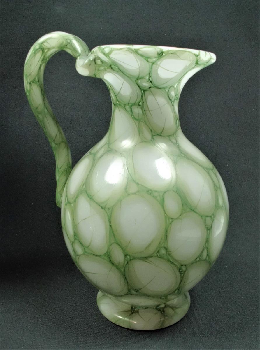 rare opaque glass wine jug