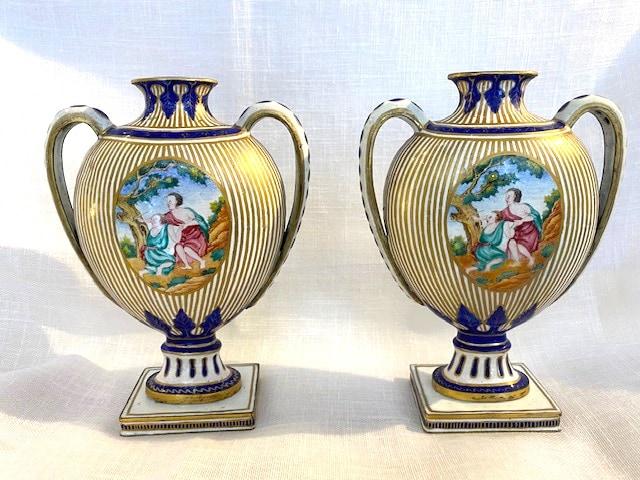 A Pair of Rare Chinese Export Canton Enamel Vases, Qianlong (1736- 1795)