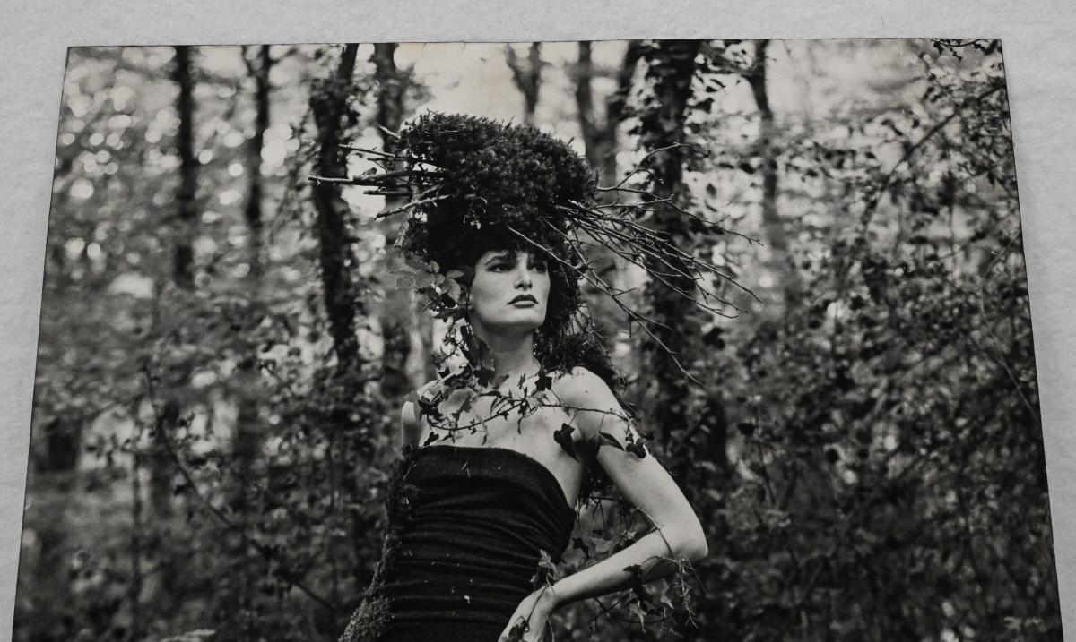 Original photograph of model in the woods by Bruce Weber