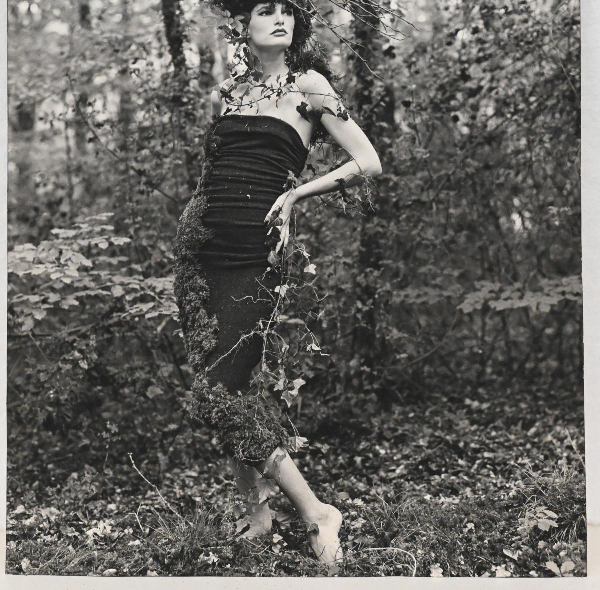 Original photograph of model in the woods by Bruce Weber