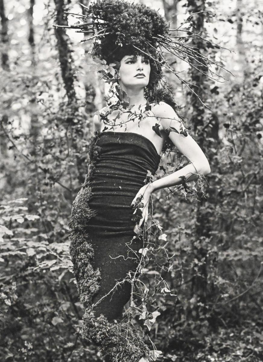 Original photograph of model in the woods by Bruce Weber