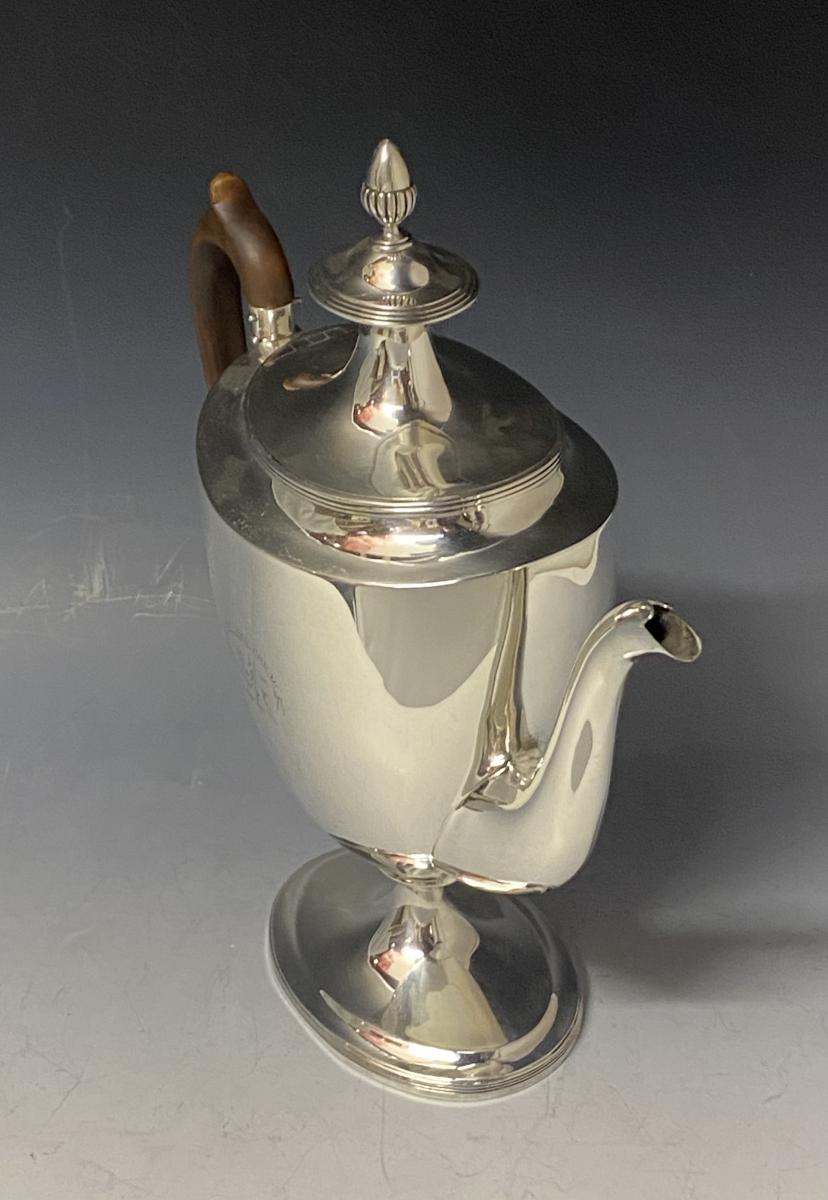 Georgian silver John Emes coffee pot 1800
