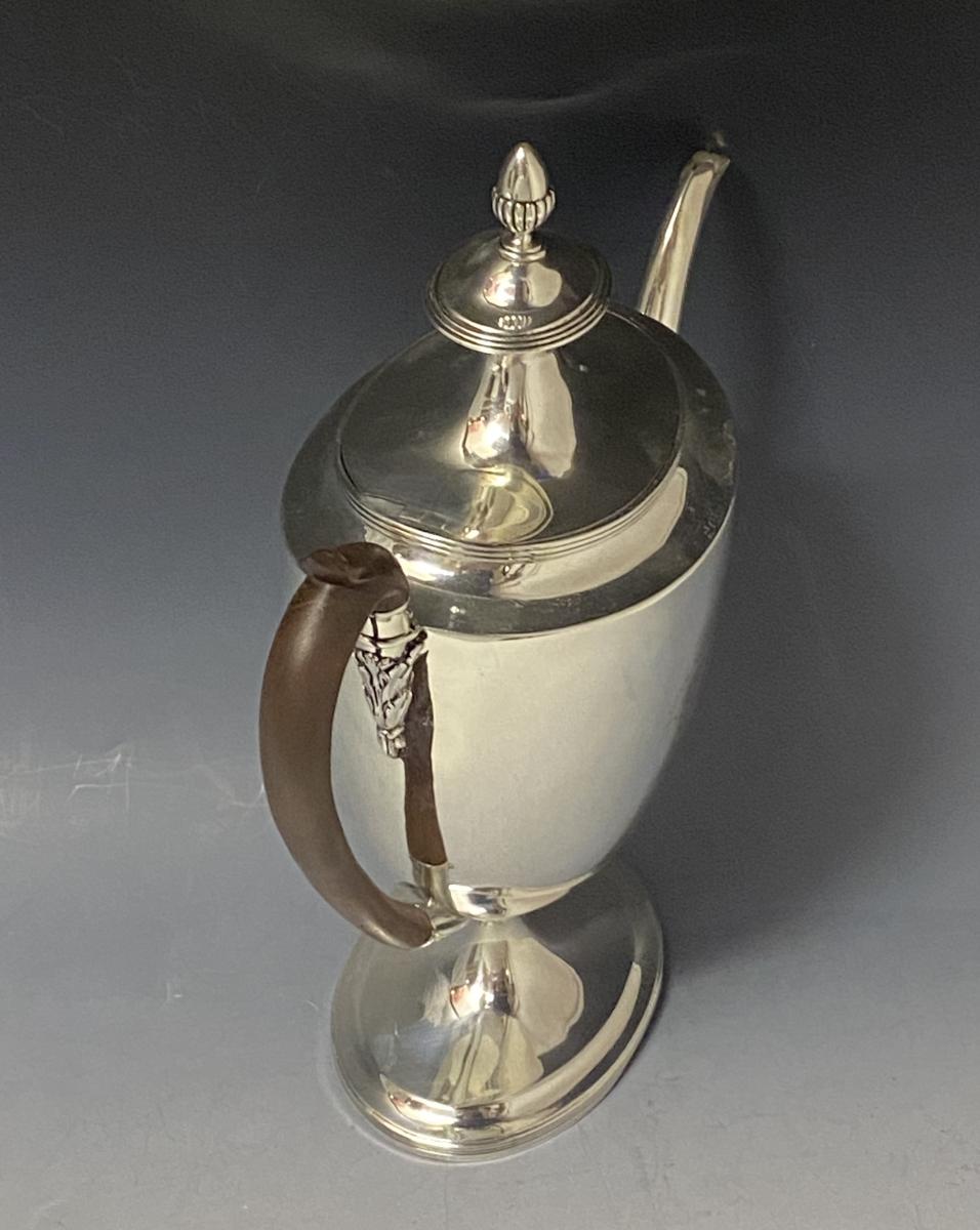 Georgian silver John Emes coffee pot 1800