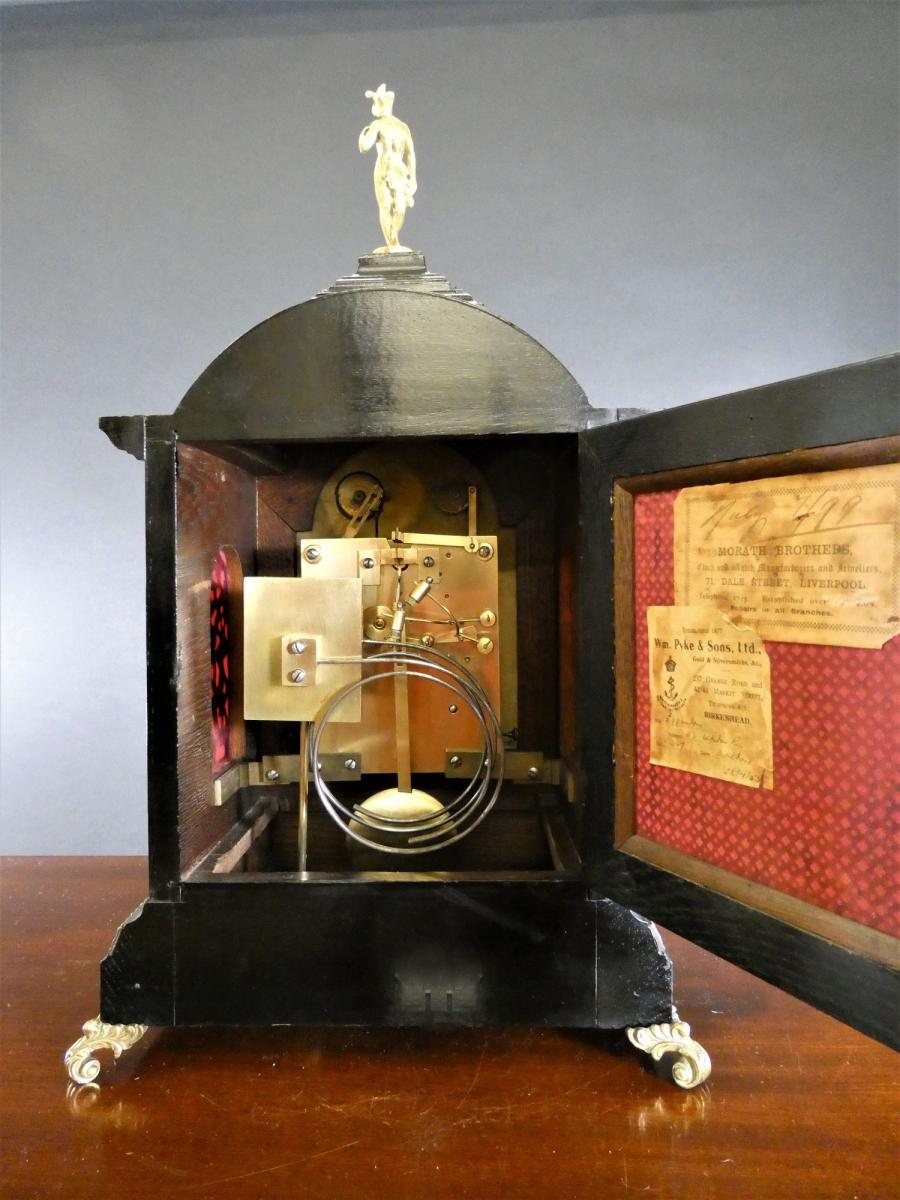Victorian Ebonised Ting-Tang Chiming Bracket Clock