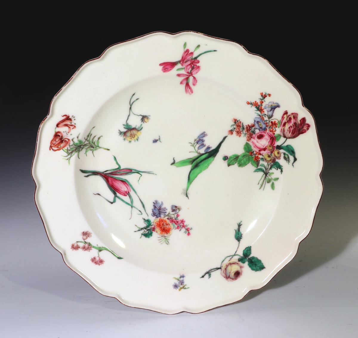 Antique Chelsea Porcelain Large Dish