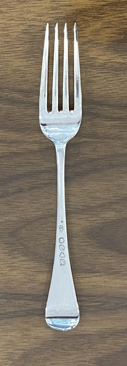Old English Silver Dessert Forks 1859 George Whiting