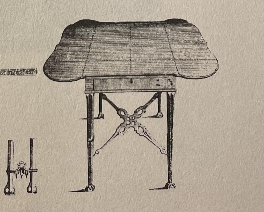 Rare Cuban Mahogany Table - Sketch