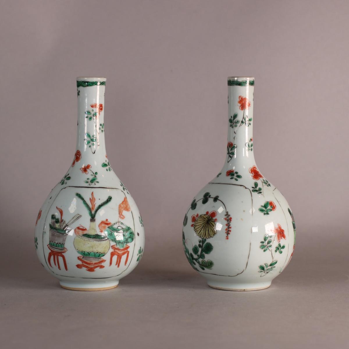 Alternative angle of pair of kangxi bottle vases