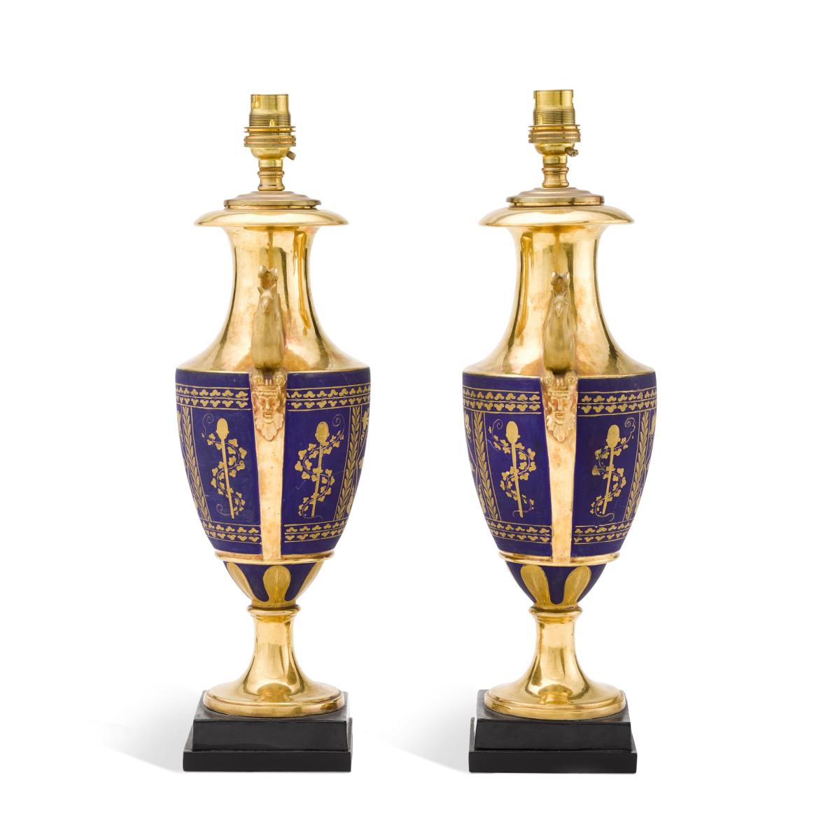 Pair of Paris Porcelain Lamps