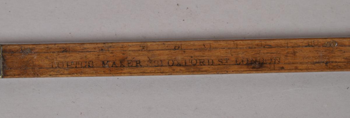 S/5360 Antique Treen 19th Century Boxwood Brewery Rule/Measure